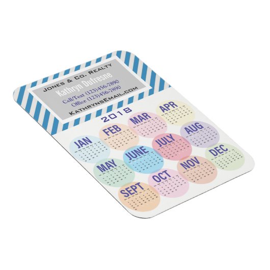 おもしろいおよびプロフェッショナルビジネス2018カレンダー マグネット (右側)