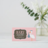 おもしろいおよびモダンなベビーのブティックの名刺 名刺 (スタンド正面)