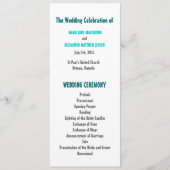 おもしろいおよびモダンな結婚式プログラム プログラム (正面)