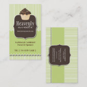 おもしろいおよび上品なカップケーキ|のベーカリーの名刺 名刺 (正面/裏面)