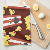 おもしろいおよび新しい映画ポップコーン キッチンタオル (四つ折り)