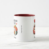 おもしろいおカスタム二人の「しょうゆ私のすし」ギフト マグカップ (中央)
