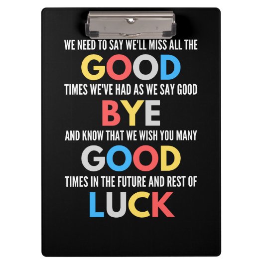 おもしろいお別れ遠くにへ クリップボード (正面)