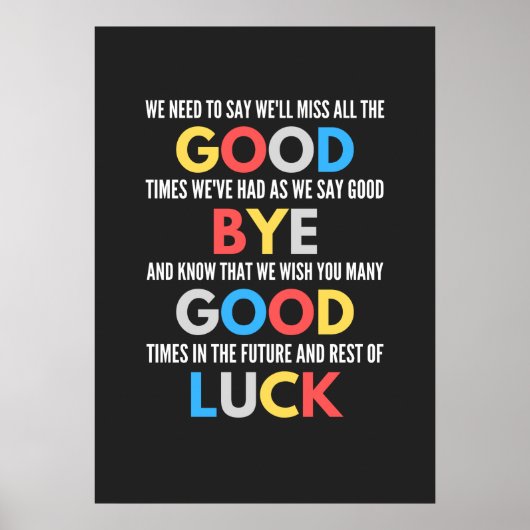 おもしろいお別れ遠くにへ ポスター (正面)