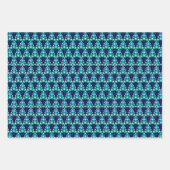 おもしろいお尻ダークアズールブルーライムグリーンツリーズアート ラッピングペーパーシート (正面)