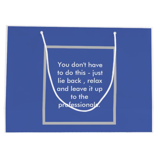 おもしろいお尻手術 – アセンブリが必要 ラージペーパーバッグ (裏面)