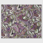 おもしろいお尻紫バイオレットブラックモザイクアーポップ・アートのト ラッピングペーパー (フラット)