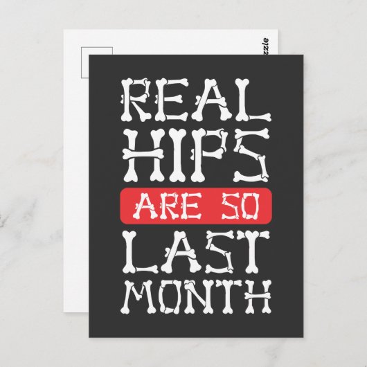 おもしろいお尻置換骨手術回復 ポストカード (正面/裏面)