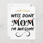 おもしろいお母さん素晴らし ポストカード (正面/裏面)