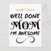 おもしろいお母さん素晴らし ポストカード (正面)