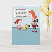 おもしろいお母さん誕生日 カード (黄色い花)