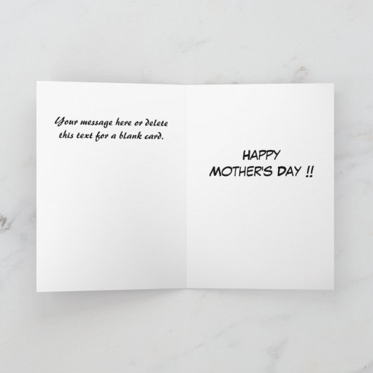 おもしろいお母さん – ジグが起きた カード (内部)