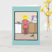 おもしろいお母さん – ジグが起きた カード (黄色い花)