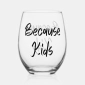 おもしろいお母さん ステムなしワイングラス (裏面)