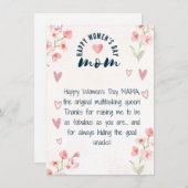 おもしろいお母さん - 母の日グリーティングカード シーズンカード (正面/裏面)