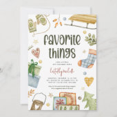 おもしろいお気に入りのギフト交換 招待状 (正面)