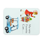 おもしろいお気に入りのゴルフカートまたは食料品カートの決定 マグネット (横)