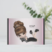 おもしろいお気に入りのディバRSVP 出欠カード (スタンド正面)