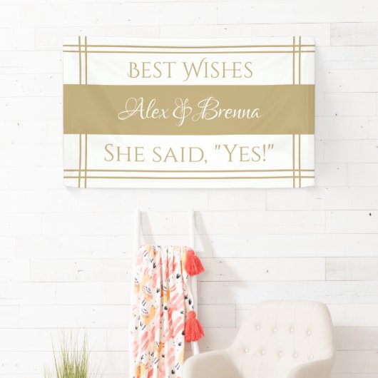 おもしろいお気に入りの!カスタム婚約 横断幕 (インサイチュ)