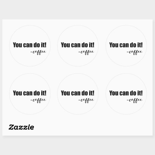 おもしろいお洒落と「出来る – コーヒー」 ラウンドシール (シート)