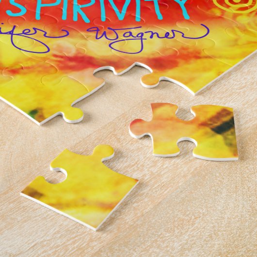 おもしろいお洒落イエローザマイナズビューティフル ジグソーパズル (側面)