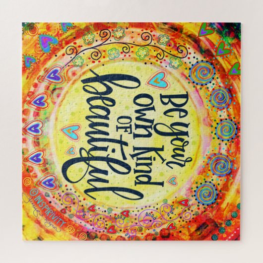 おもしろいお洒落イエローザマイナズビューティフル ジグソーパズル (横)