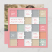 おもしろいお洒落インフォグラフィック写真Save the Date セーブザデート (正面/裏面)