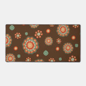 おもしろいお洒落カラフルの花 デスクマット (正面)