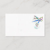 おもしろいお洒落カラフルハサミ 名刺 (裏面)