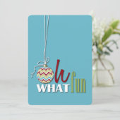 おもしろいお洒落クリスマスパーティの招待状 招待状 (スタンド正面)