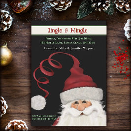 おもしろいお洒落サンカスタムタレッドグリーンクリスマス 招待状