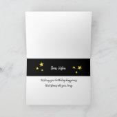 おもしろいお洒落スター名前ハッピーバースデーカードの追加 カード (内部)