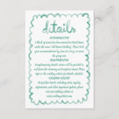 おもしろいお洒落ハンドオ図解入りの、写真付きのリーブ緑のフレーム エンクロージャーカード (正面)