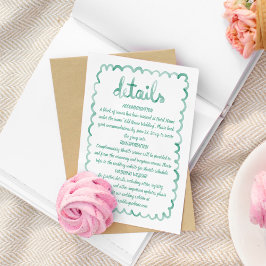 おもしろいお洒落ハンドオ図解入りの、写真付きのリーブ緑のフレーム エンクロージャーカード