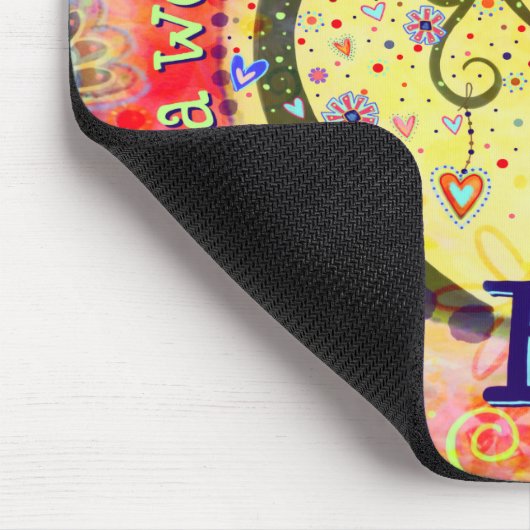 おもしろいお洒落ビーやさしい引用文 マウスパッド (コーナー)