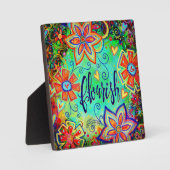 おもしろいお洒落フローラボーホフローリッシュイーゼル フォトプラーク (正面)