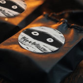 おもしろいお洒落ブラック&ホワイトミイラハッピーハローウィン ラウンドシール