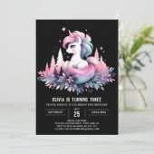 おもしろいお洒落ホース誕生日 招待状 (スタンド正面)