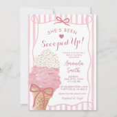おもしろいお洒落ボウ彼女はスクープされたブライダルシャワー 招待状 (正面)