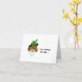 おもしろいお洒落レディのカー考えド カード (黄色い花)