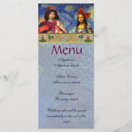 おもしろいお洒落ヴィンテージ結婚式メニュー メニュー