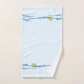 おもしろいお洒落可愛いアヒル バスタオルセット (ハンドタオル)