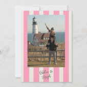 おもしろいお洒落手書き夏結婚写真 セーブザデート (裏面)