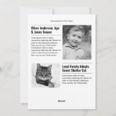 おもしろいお洒落新聞数々の – フォトホリデーカード シーズンカード (裏面)