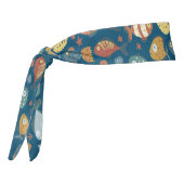 おもしろいお洒落海海魚の青い模様 タイヘッドバンド (回転270)