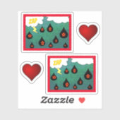 おもしろいお洒落漫画ブックポップ・アートのアートセット シール (シート)