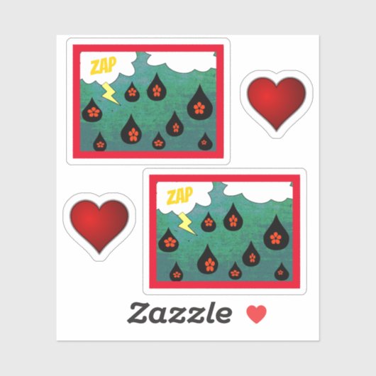 おもしろいお洒落漫画ブックポップ・アートのアートセット シール (シート)