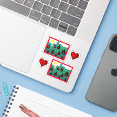 おもしろいお洒落漫画ブックポップ・アートのアートセット シール (ノートパソコンとiPhone)