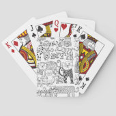 おもしろいお洒落猫の白黒パターン トランプ (裏面)