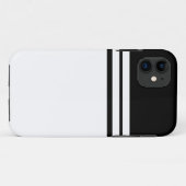 おもしろいお洒落白黒カラーブロックレースストライプ Case-Mate iPhoneケース (裏面(横))